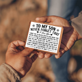 To My Son Skies (Black) – Leather Wallet