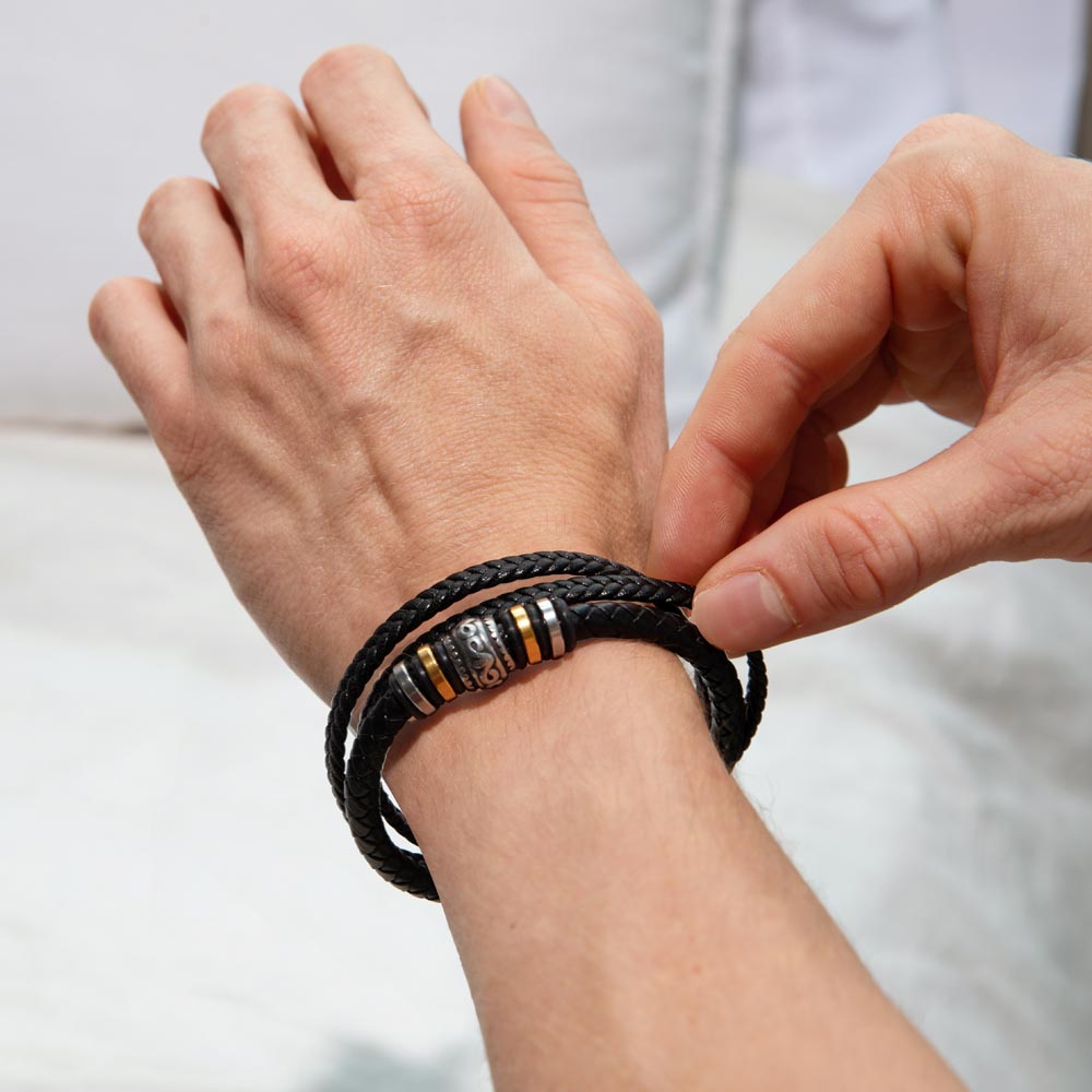 Never Forget Love You Forever (To My Grandson) – Bracelet